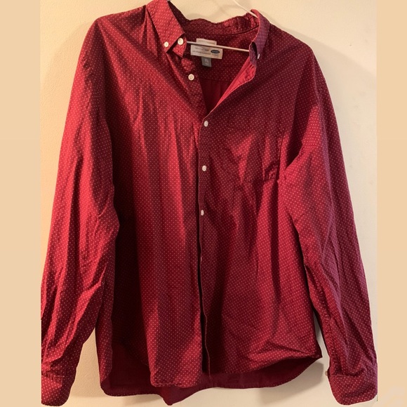 Burgundy Floral Button Down Shirt - XXL - Old Navy - Picture 3 of 5